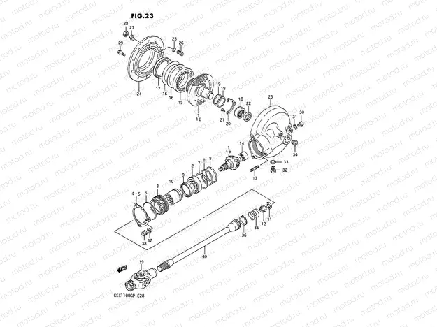 23 - PROPELLER SHAFT - FINAL DRIVE GEAR