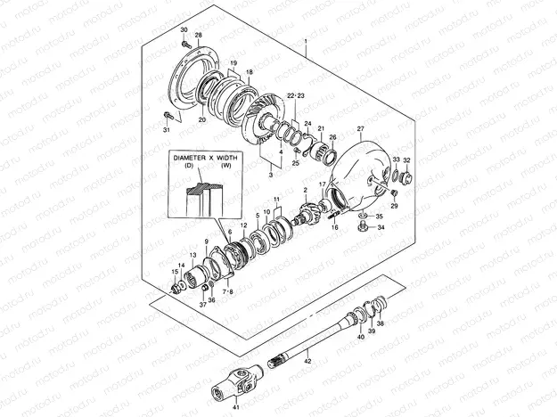 23 - PROPELLER SHAFT/FINAL DRIVE GEAR