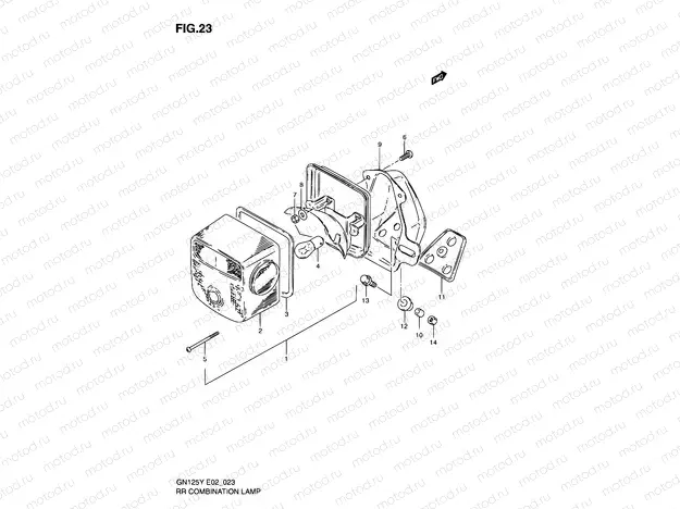 23 - REAR COMBINATION LAMP (MODEL V/W/X E01,E71,P09)