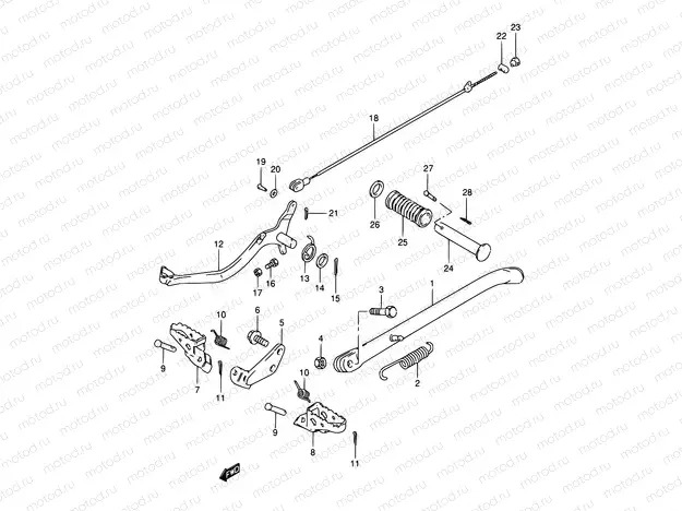23 - STAND - FOOTREST (MODEL E/G)