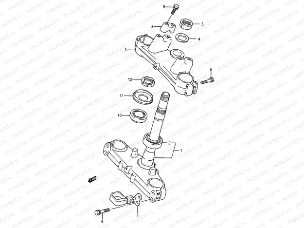 23 - STEERING STEM (MODEL K)