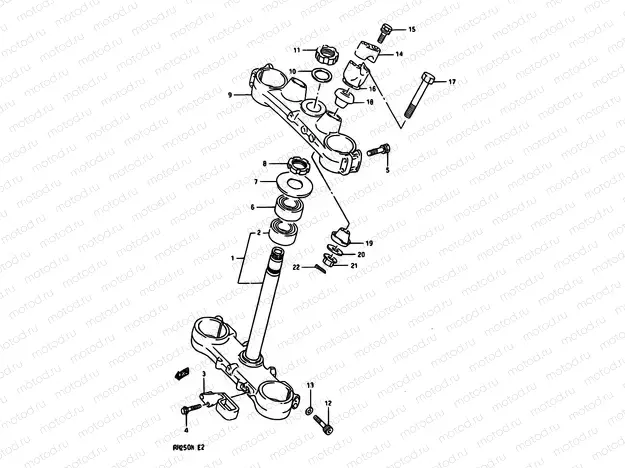 23 - STEERING STEM (MODEL K/L)