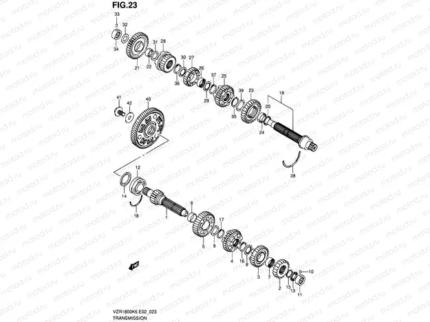 23 - TRANSMISSION (MODEL K6/K7/K8/K9)