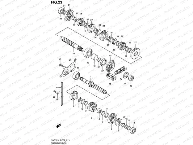 23 - TRANSMISSION (SV650SL2 E02)