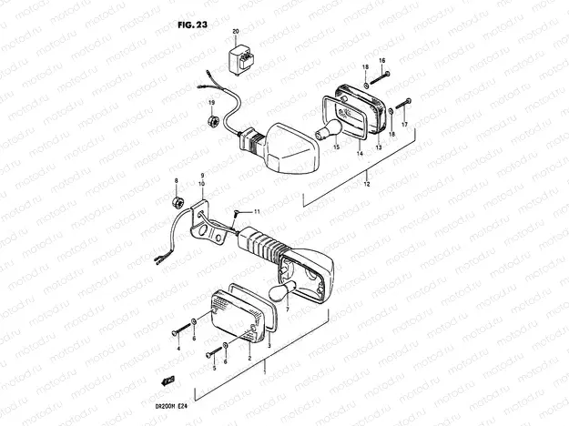23 - TURN SIGNAL LAMP (E21)