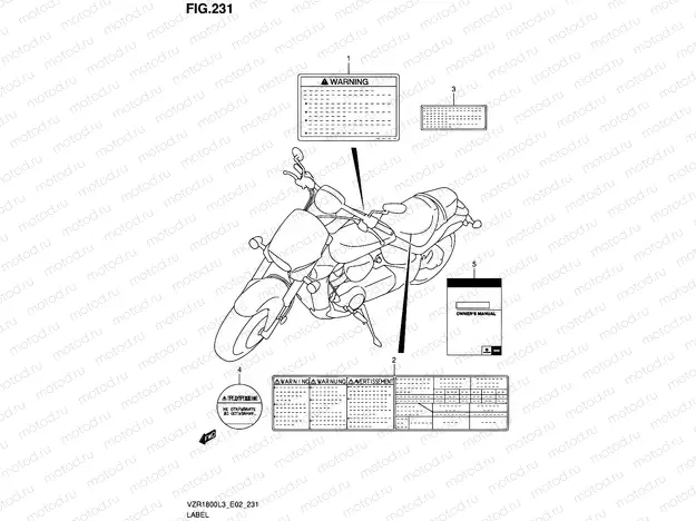 231 - LABEL (VZR1800L3 E19)
