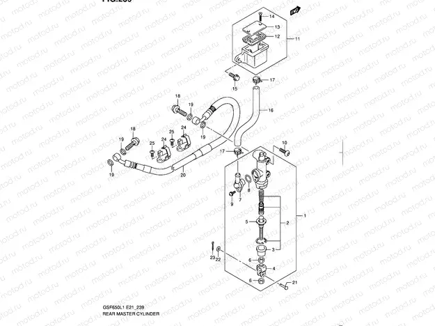 239 - REAR MASTER CYLINDER (GSF650L1 E21)