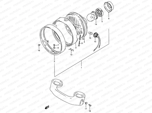 23A - HEADLAMP (E04 F.NO.140198%)