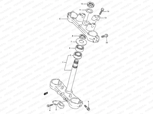 23A - STEERING STEM (MODEL L)