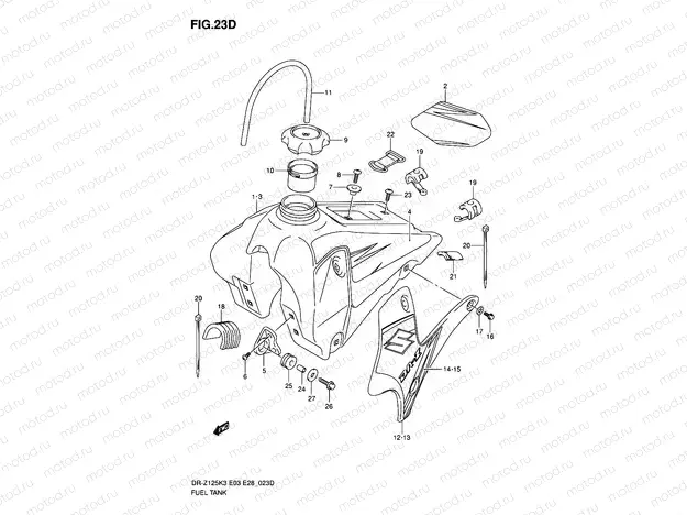 23D - FUEL TANK (MODEL K7)