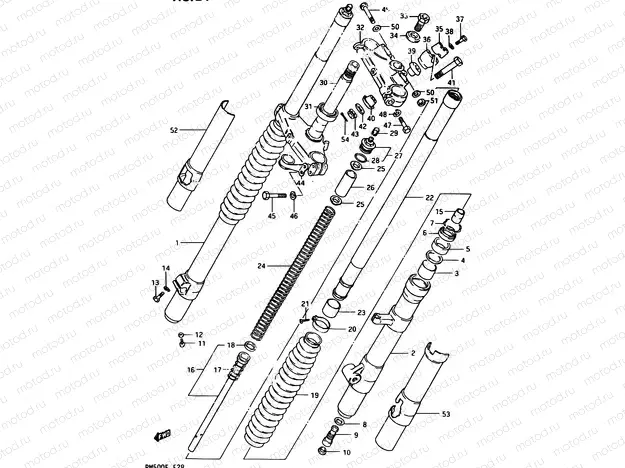 24 - FRONT FORK (MODEL E)