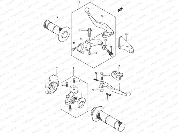 24 - HANDLE LEVER (MODEL K1/K2/K3)