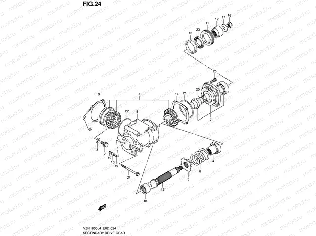 24 - SECONDARY DRIVE GEAR