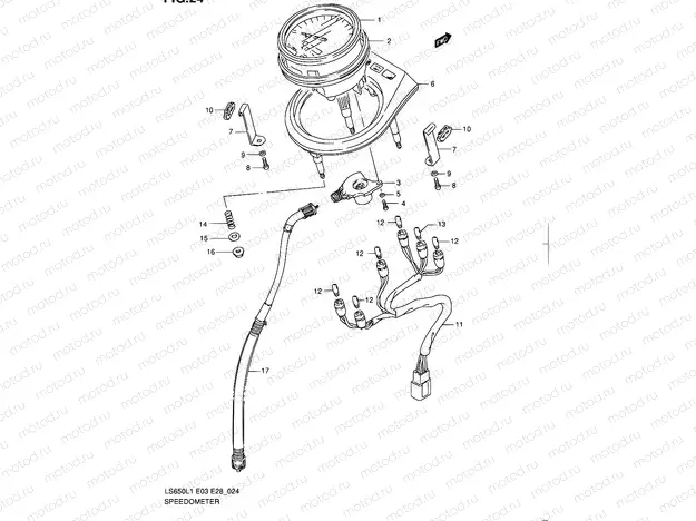 24 - SPEEDOMETER (LS650L1 E03)