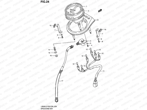 24 - SPEEDOMETER (LS650L2 E03)