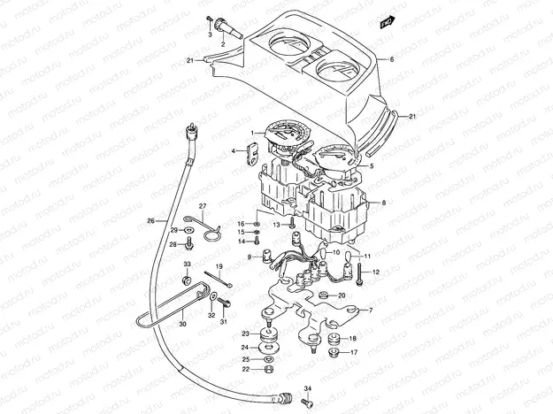 24 - SPEED/TACHOMETER (MODEL M/N/P/R)