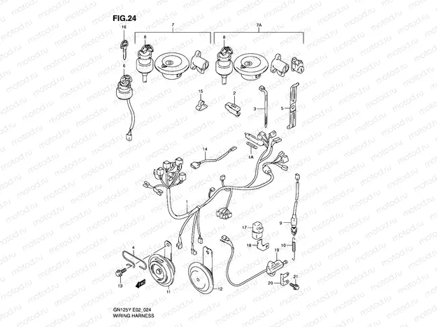 24 - WIRING HARNESS (MODEL V/W/X/Y/K1)