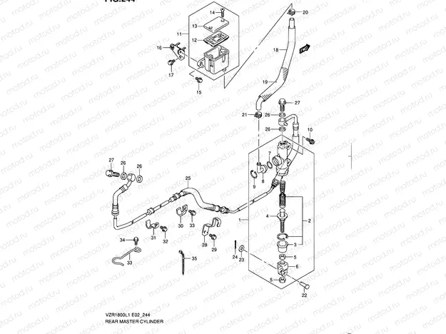 244 - REAR MASTER CYLINDER