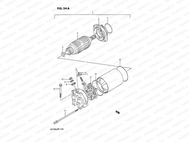 24A - STARTING MOTOR (MODEL M)