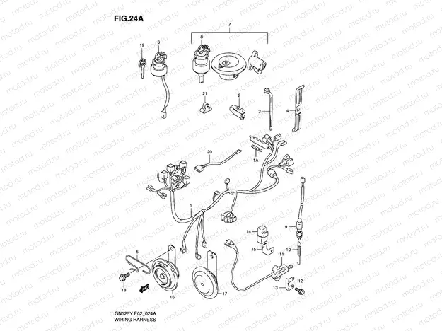 24A - WIRING HARNESS (MODEL V/W/X/Y/K1 E01,E30)