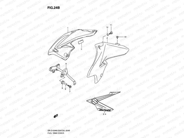 24B - FUEL TANK COVER (MODEL L0)