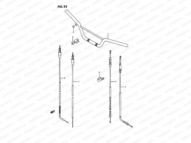 25 - HANDLEBAR - CONTROL CABLE