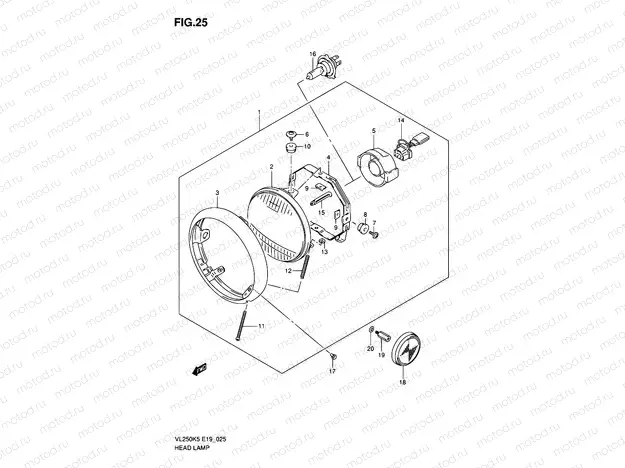 25 - HEADLAMP (E24)