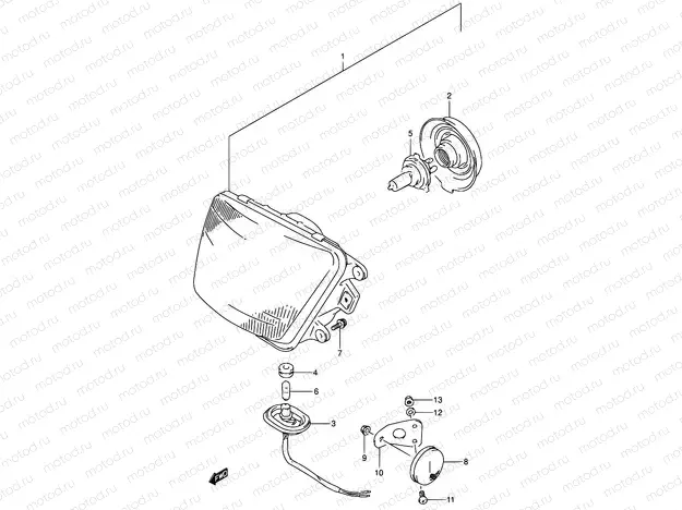 25 - HEADLAMP (MODEL M/N/P/R)