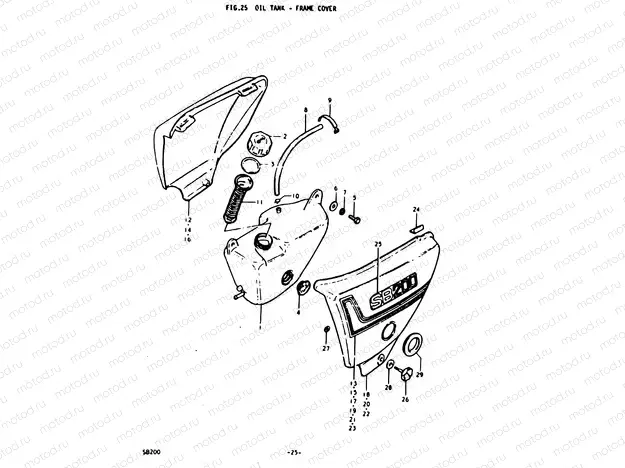 25 - OIL TANK - FRAME COVER