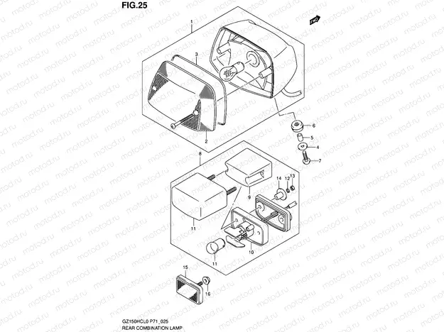 25 - REAR COMBINATION LAMP