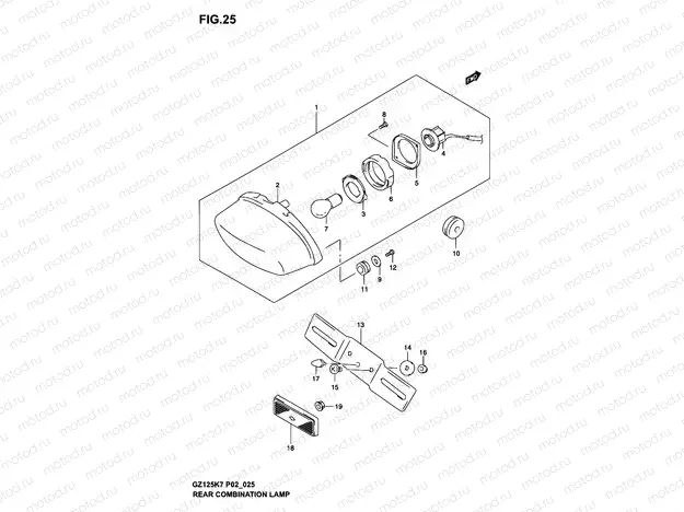 25 - REAR COMBINATION LAMP