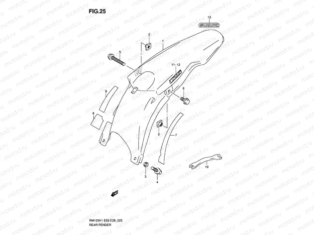 25 - REAR FENDER