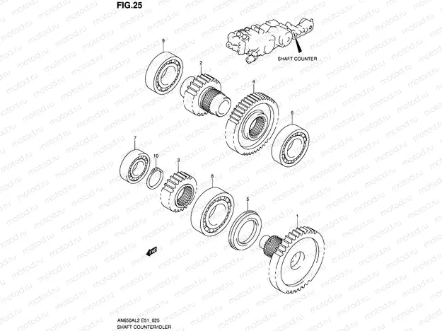 25 - SHAFT COUNTER/IDLER