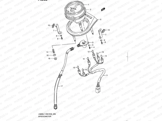 25 - SPEEDOMETER (LS650L1 E28)