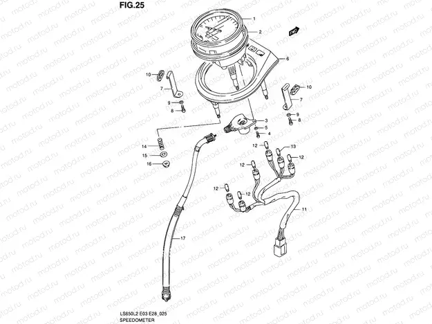 25 - SPEEDOMETER (LS650L2 E28)