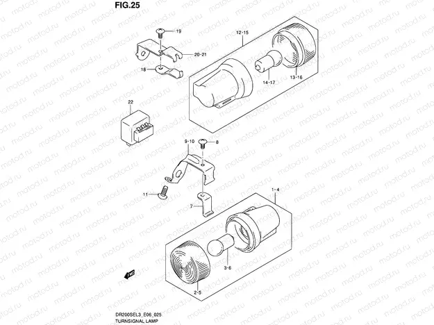 25 - TURNSIGNAL LAMP (DR200SEL3 E06)