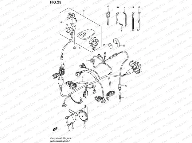 25 - WIRING HARNESS (EN125-2AK3/EN125HUK4/EN125HUZK6)