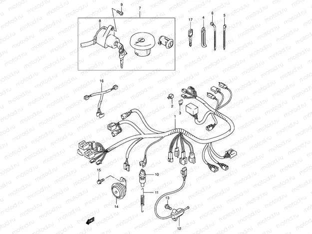 25 - WIRING HARNESS (MODEL Y/K1/K2)