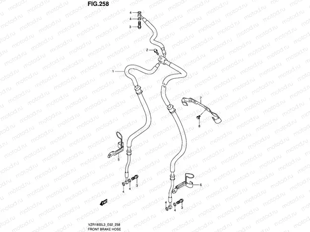 258 - FRONT BRAKE HOSE (VZR1800L3 E02)