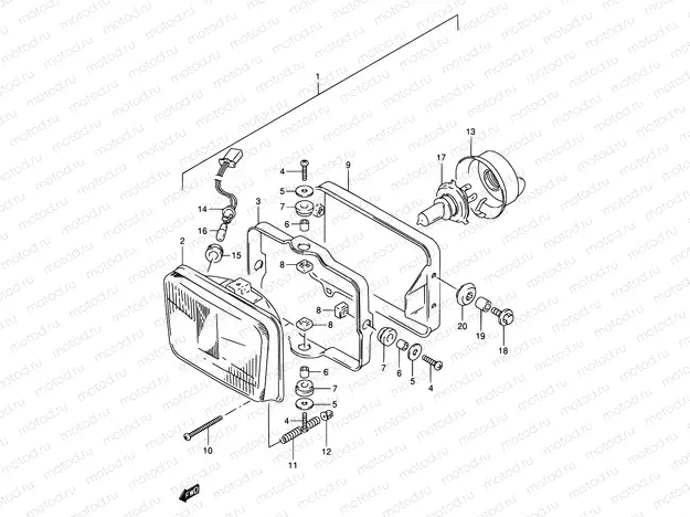 25A - HEADLAMP (MODEL S)