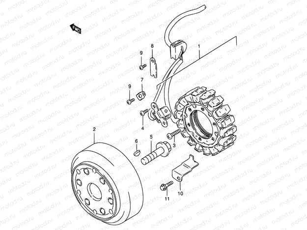 25A - MAGNETO (MODEL T/V)