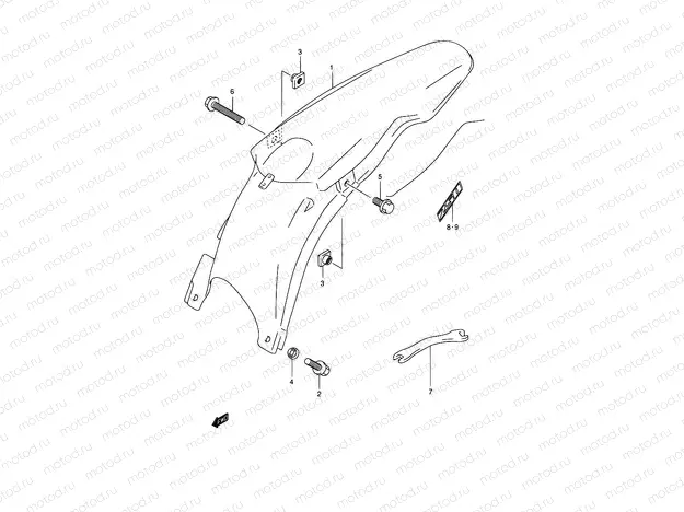 25A - REAR FENDER (MODEL K2)