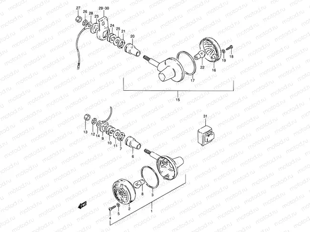 25A - TURN SIGNAL LAMP (E01,P95,MODEL M E24)