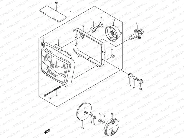 25C - HEADLAMP (MODEL K2/K3/K4/K5 E24)