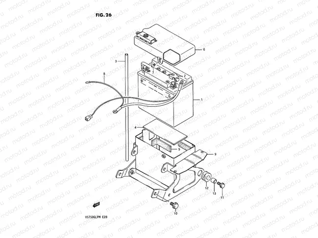 26 - BATTERY (MODEL F,MODEL G ~F.NO.2100209)