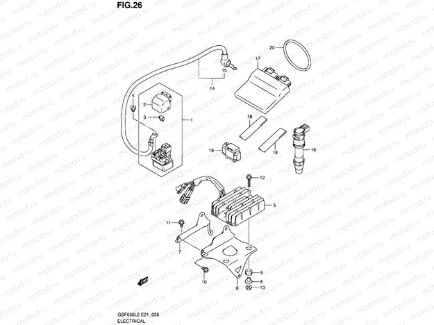 26 - ELECTRICAL (GSF650L2 E21)
