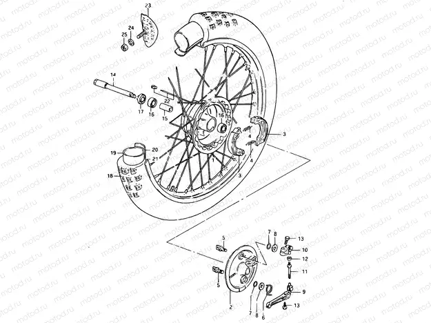 26 - FRONT WHEEL (MODEL D)