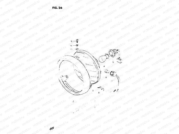 26 - HEADLAMP (E24)