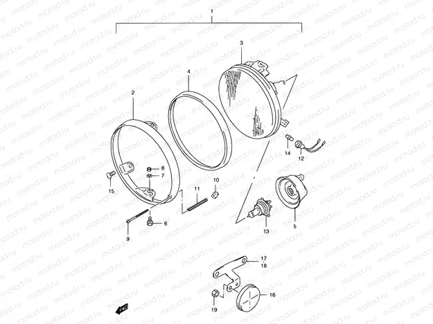 26 - HEADLAMP (GSF1200T/V/W/X/Y)