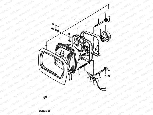 26 - HEADLAMP (GSX550ESF/EFF/ESG/EFG/ESH/EFH)